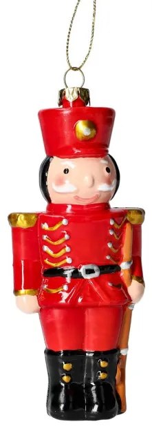 Závesná vianočná dekorácia EVI RED luskáčik 802336