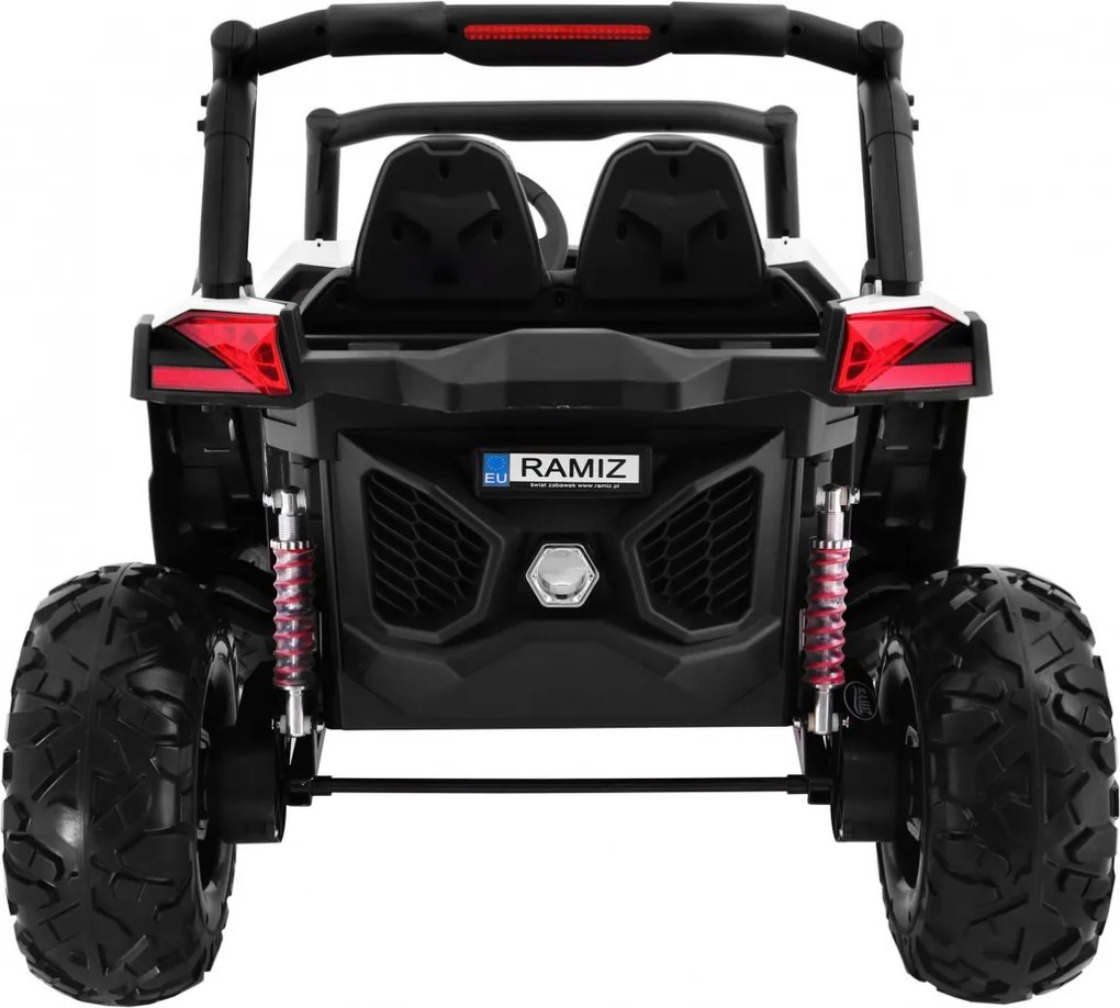 Ramiz Detský kočík SuperStar biely + pohon 4x4 + diaľkové ovládanie + batožinový priestor + MP3 LED + zámok dverí