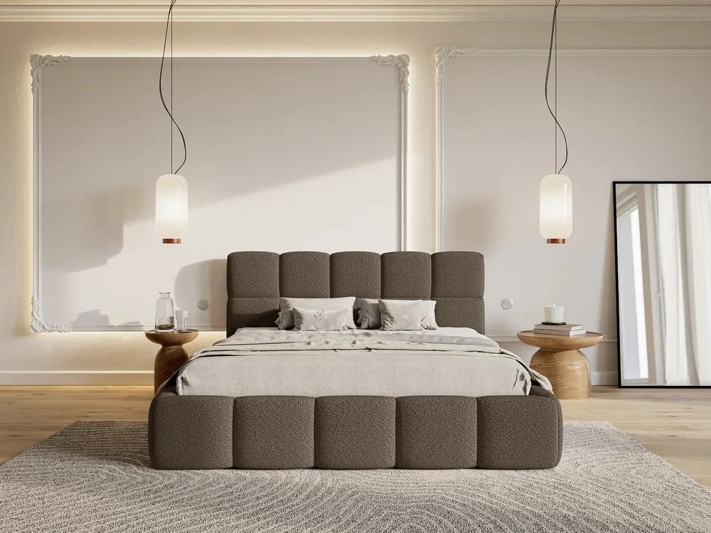 Manželská posteľ 160 cm Cirsten 160B (s roštom) (béžová). Akcia -20%. Vlastná spoľahlivá doprava až k Vám domov. 1099505