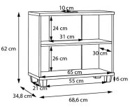 Kúpeľňová skrinka VENOM biela/dub artisan