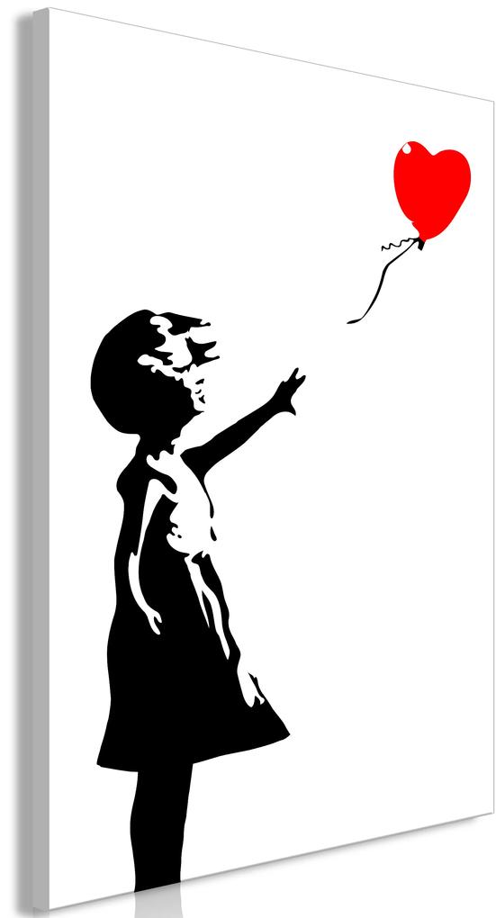Artgeist Obraz - Little Girl with a Balloon (1 Part) Vertical Veľkosť: 20x30, Verzia: Na talianskom plátne