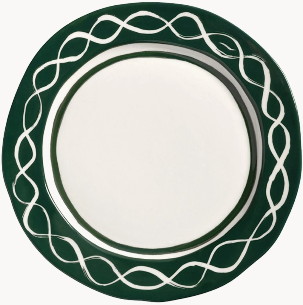 Ručne maľované raňajkové taniere z porcelánu Festivo, 2 ks