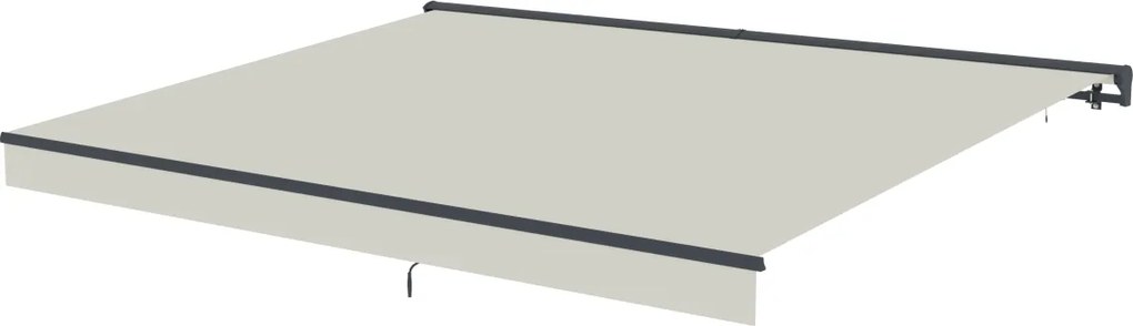 Elektrická markíza s LED osvetlením BestBerg BBSU-EL395BG / 395 × 300 cm / béžová