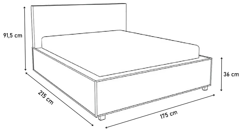 Čalúnená posteľ BRINICA, 160x200, soft 17