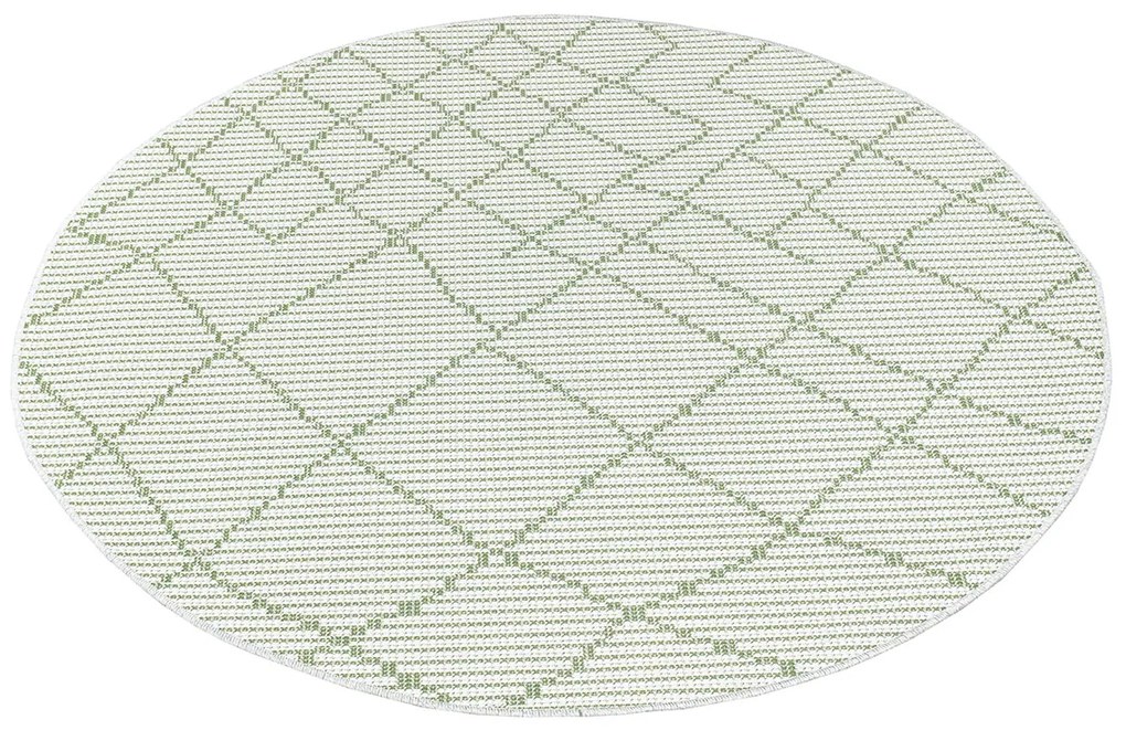 Dekorstudio Šnúrkový okrúhly koberec PALM 3526 - zelený Priemer koberca: 120cm