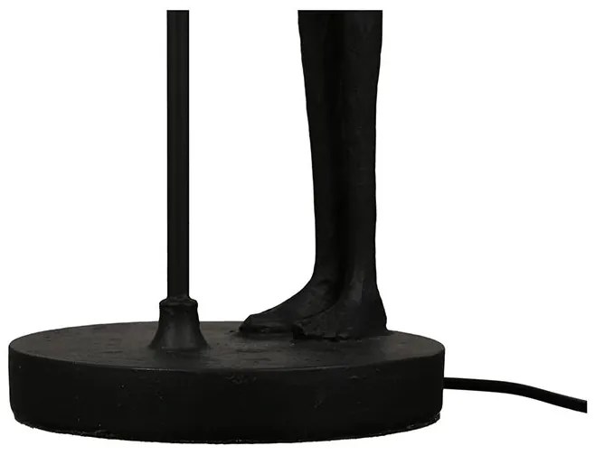 Čierno strieborná design lampa LADY