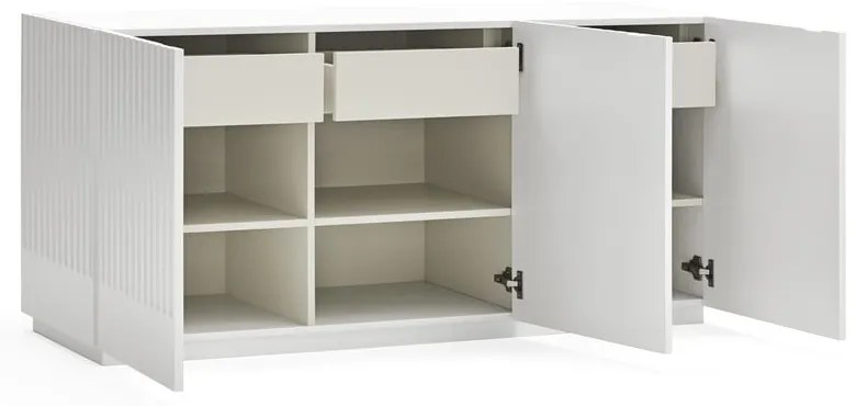 Biely príborník Teulat Doric, šírka 150 cm