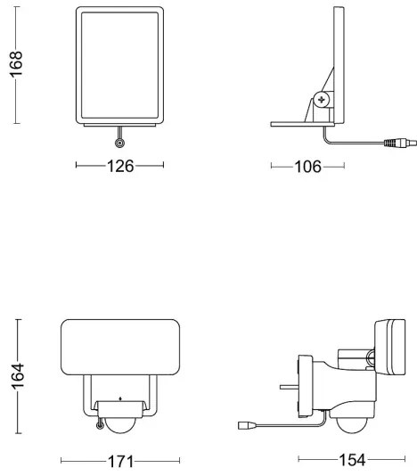 Philips - LED Solárne nástenné svietidlo so senzorom TYLUS LED/6W/3,7V 3000K IP44