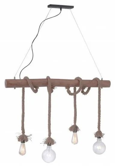 Leuchten Direkt 15483-18 - Luster na lanku ROPE 4xE27/60W/230V