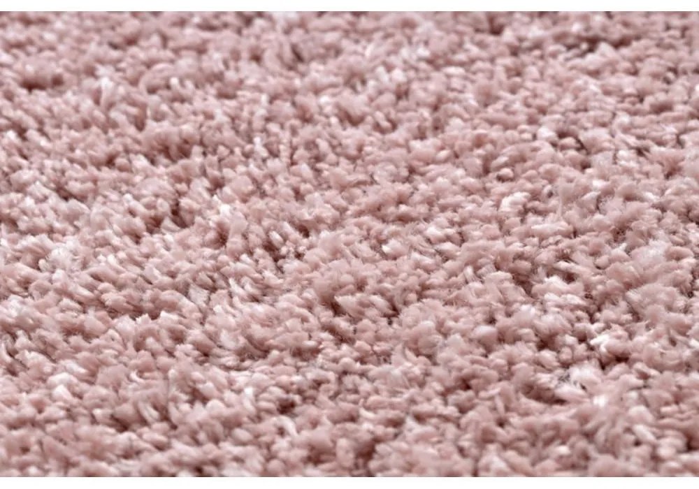 Kusový koberec Shaggy Berta ružový kruh 160cm