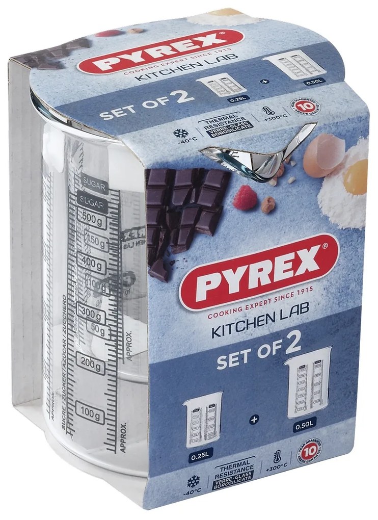 Pyrex Sada sklenených odmeriek 2 ks, 0,25 l + 0,5 l