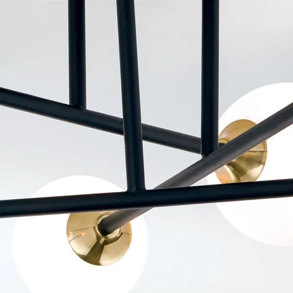 Orion DL 7-786/6 - Prisadený luster SNOWWHITE 6xG9/20W/230V pr. 84 cm čierna/zlatá