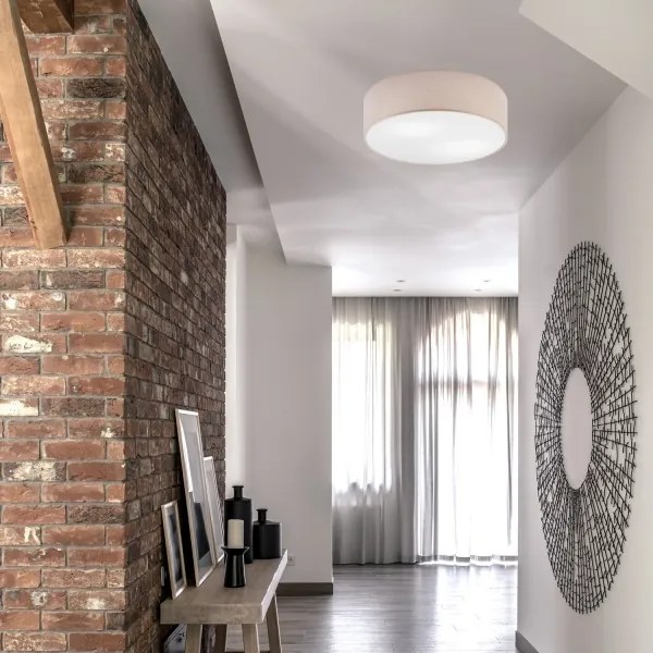 Stropné svietidlo SIRJA 2xE27/60W/230V pr. 45 cm béžová