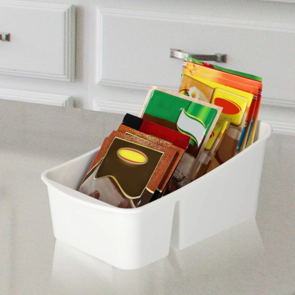 ALTOM Organizér na korenie v sáčkoch, zásobník, ANNA2, biely