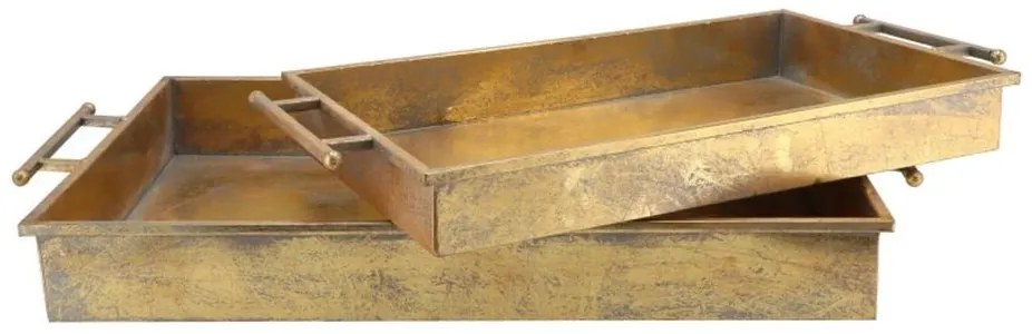 Zlatý antik dekoračný keramický podnos St Tropez - Ø 18*2,5cm