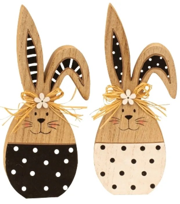 Drevený veľkonočný zajačik WOODEN BUNNY - rôzne varianty