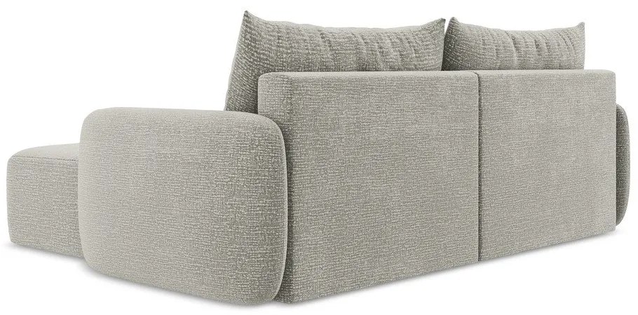 Svetlosivá rozkladacia/s úložným priestorom rohová pohovka (pravý roh) Kalena – Makamii