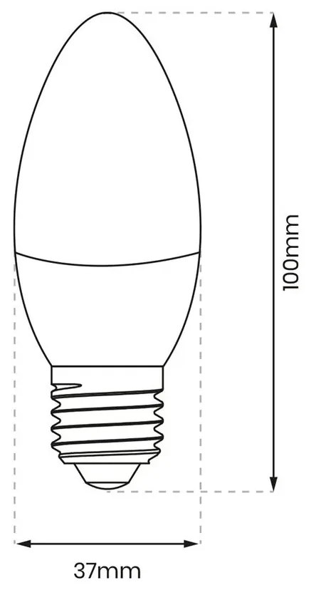 LED žiarovka E27 studená 5500k 7w 600 lm sviečka