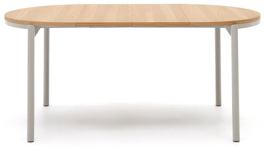 Okrúhly rozkladací jedálenský stôl s doskou v dubovom dekore v prírodnej farbe ø 90 cm Montuiri – Kave Home