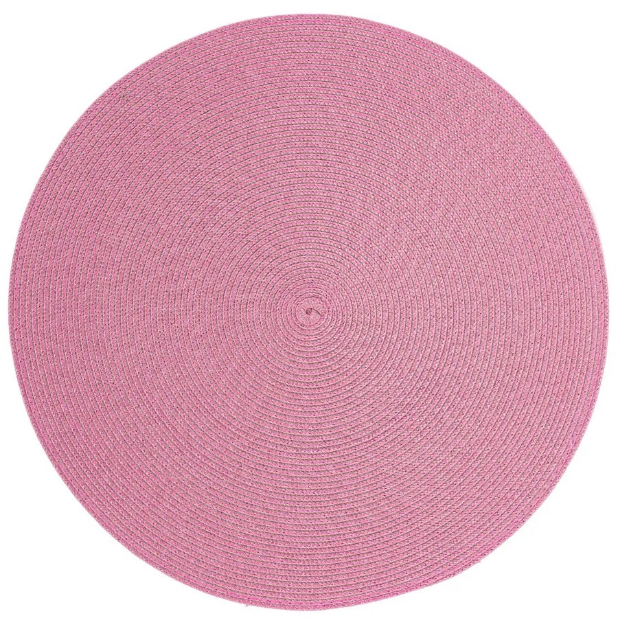 Ružové guľaté prestieranie Zic Zac Round Chambray, ø 38 cm