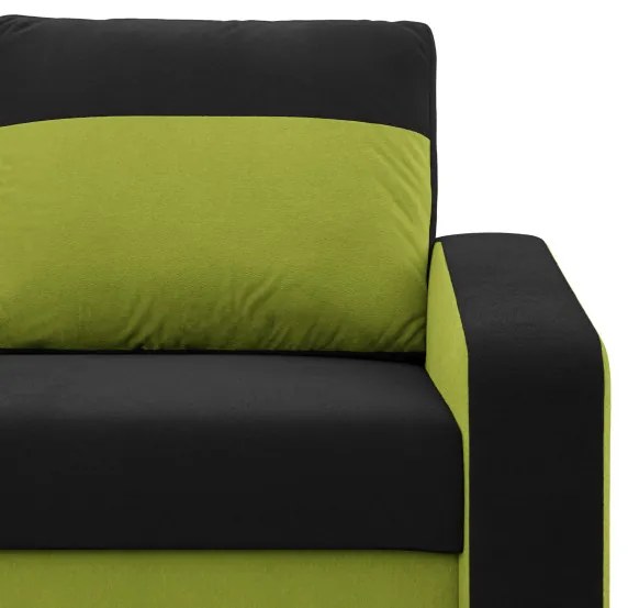 Pohovka ORION čierna / limetková