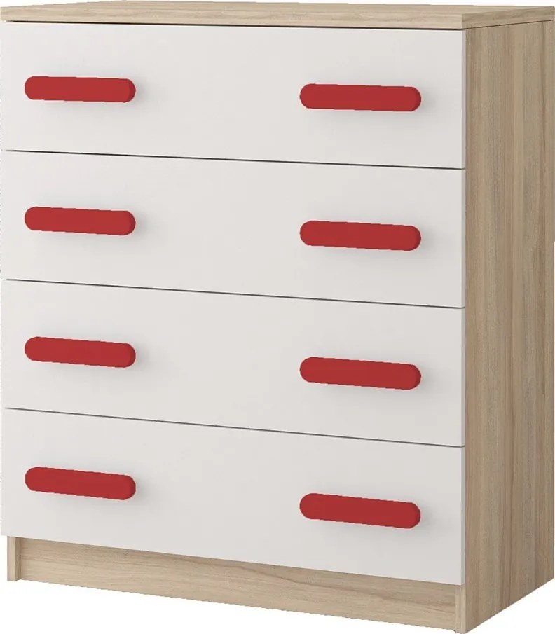 Komoda SCOUT - dub sonoma/biela (viac variant)