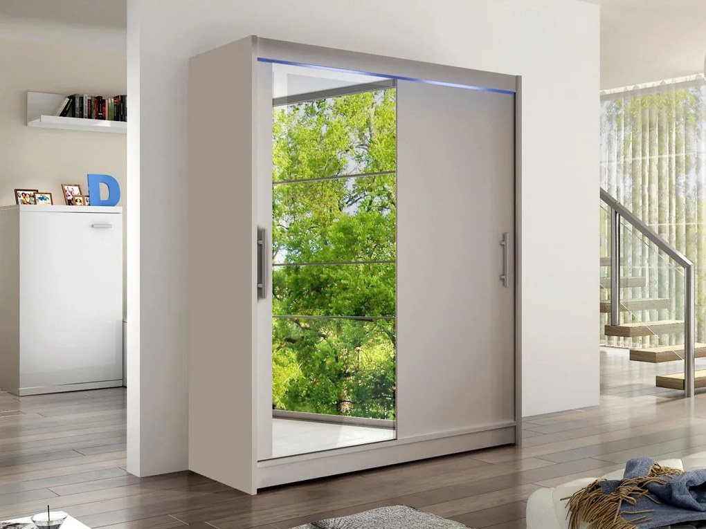 Skriňa Presto VI, Farby: sonoma, Osvetlenie: osvetlenie LED RGB - farebné