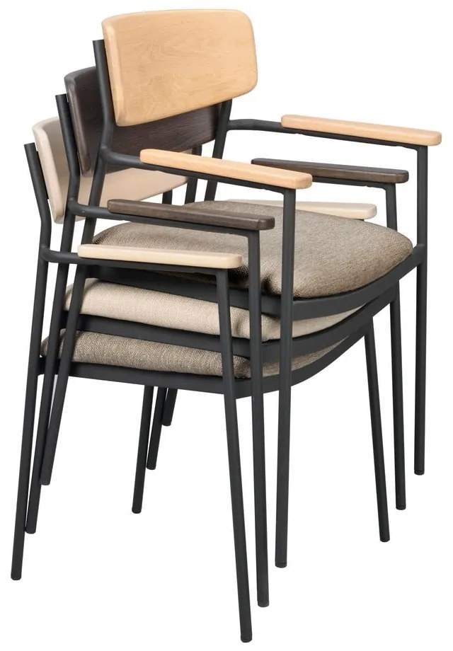 Krémovo-tmavohnedé jedálenské stoličky v súprave 2 ks Maymont – Rowico