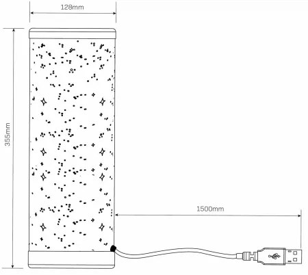 LED RGBW Stmievateľná stolná lampa STELLA MINI LED/5W/5V + diaľkové ovládanie