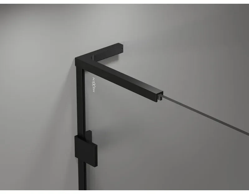 Mexen Lunar-B L výklopný sprchový kút ľavý 90 x 70 cm, číre sklo, čierna matná, 832L-090-070-70-00-L