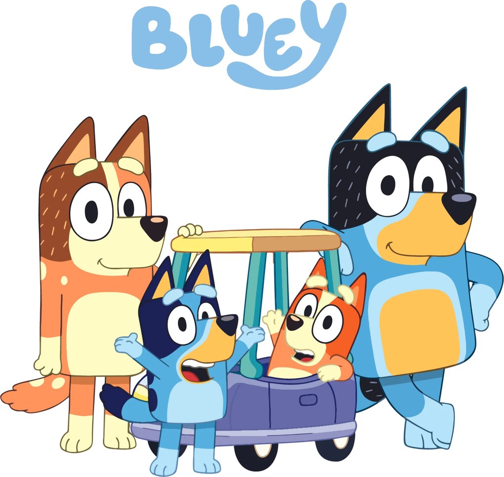 Bluey - textilná nálepka na stenu