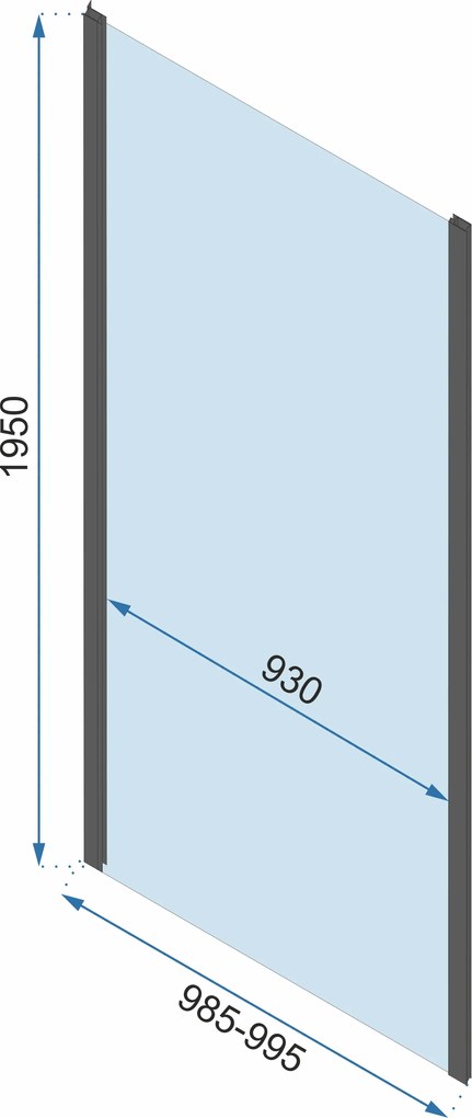 Sprchovací kút MAXMAX Rea RAPID slide 110x100 cm - čierny