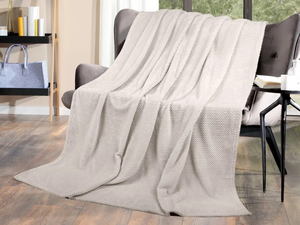 Flanelová deka Cashmere Dots 150x200 cm, piesková