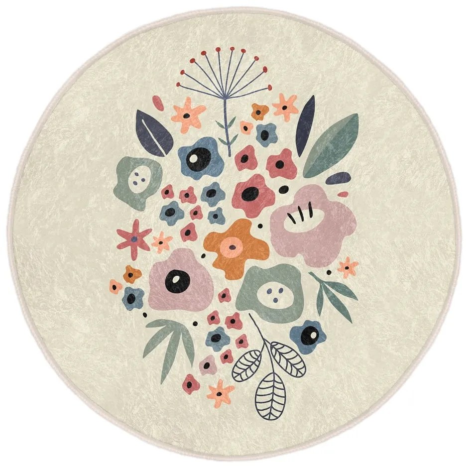 Prateľný okrúhly koberec vhodný pre robotické vysávače ø 100 cm Comfort – Mila Home