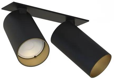 NOWODVORSKI Podhľadové bodové LED stropné osvetlenie MONO SURFACE, 2xGU10, 10W, čierne, zlaté
