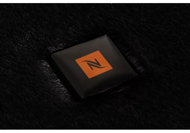 Kusový koberec RABBIT DELUXE - čierny - imitácia králičej kožušiny