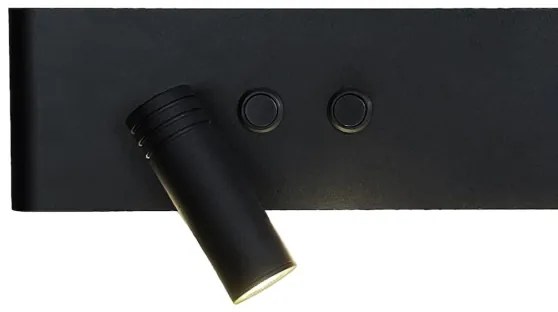 LED nástenné bodové svietidlo RESORT LED/10W/230V + LED/3W čierne ľavé