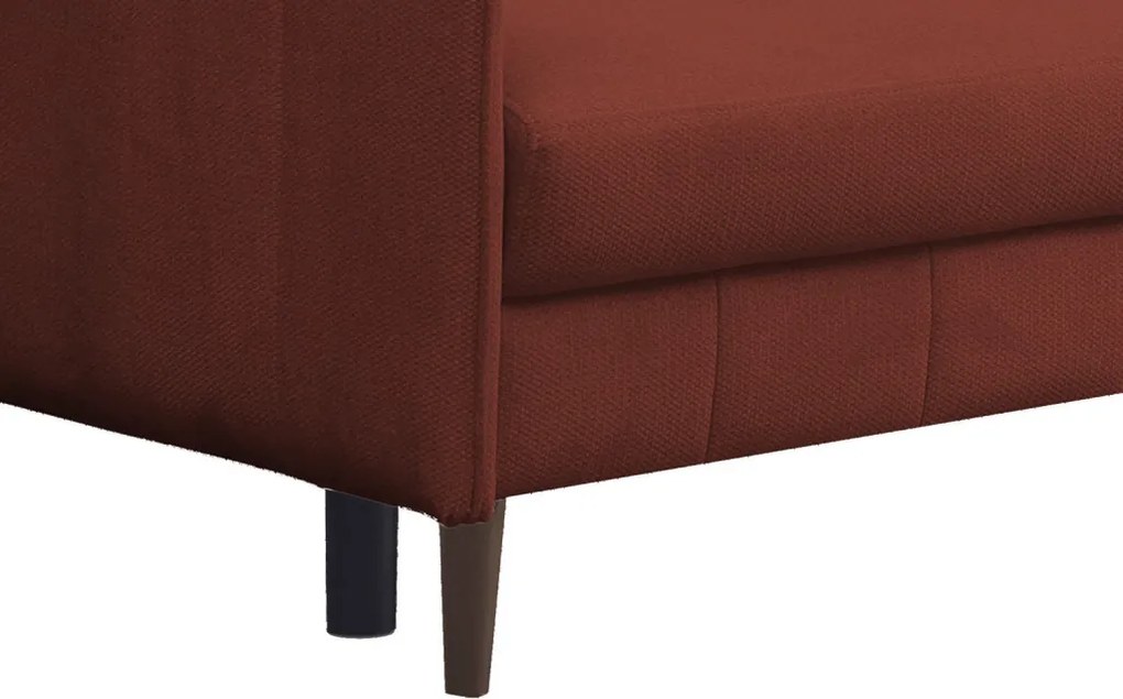 Rozkladacia pohovka Vannes, tmavo červená látka