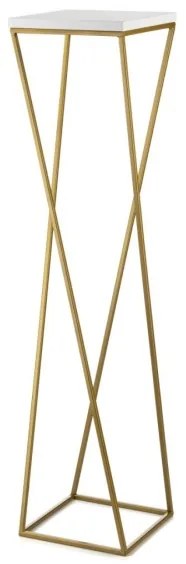 Stojan na kvety LOFT 100x24 cm zlatá/biela