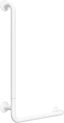Bemeta Design HELP: Madlo, 890 mm, v tvare L, ľavé, skladané, bez krytky, biela - 301154044