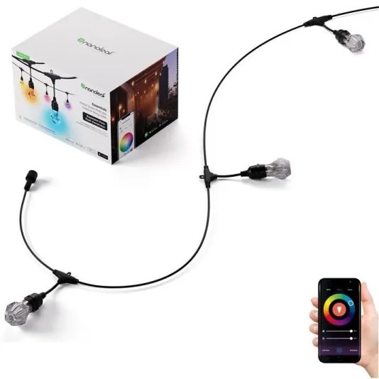 Nanoleaf NF084E00-20SLO- LED RGBWIC rozširujúci reťazec (girlanda) 20×LED, 15 m, Wi‑Fi, IP65