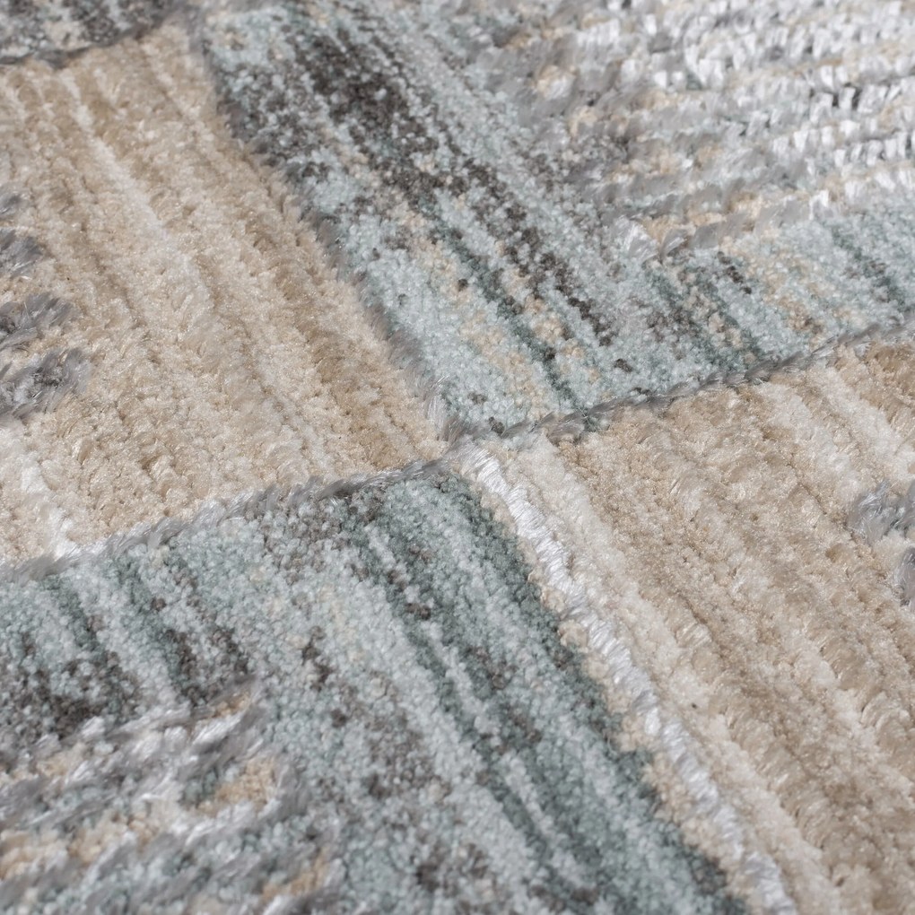 Kusový koberec Evelyn Blocks Natural, 160x240, viacfarebná, obývacia izba, Flair Rugs