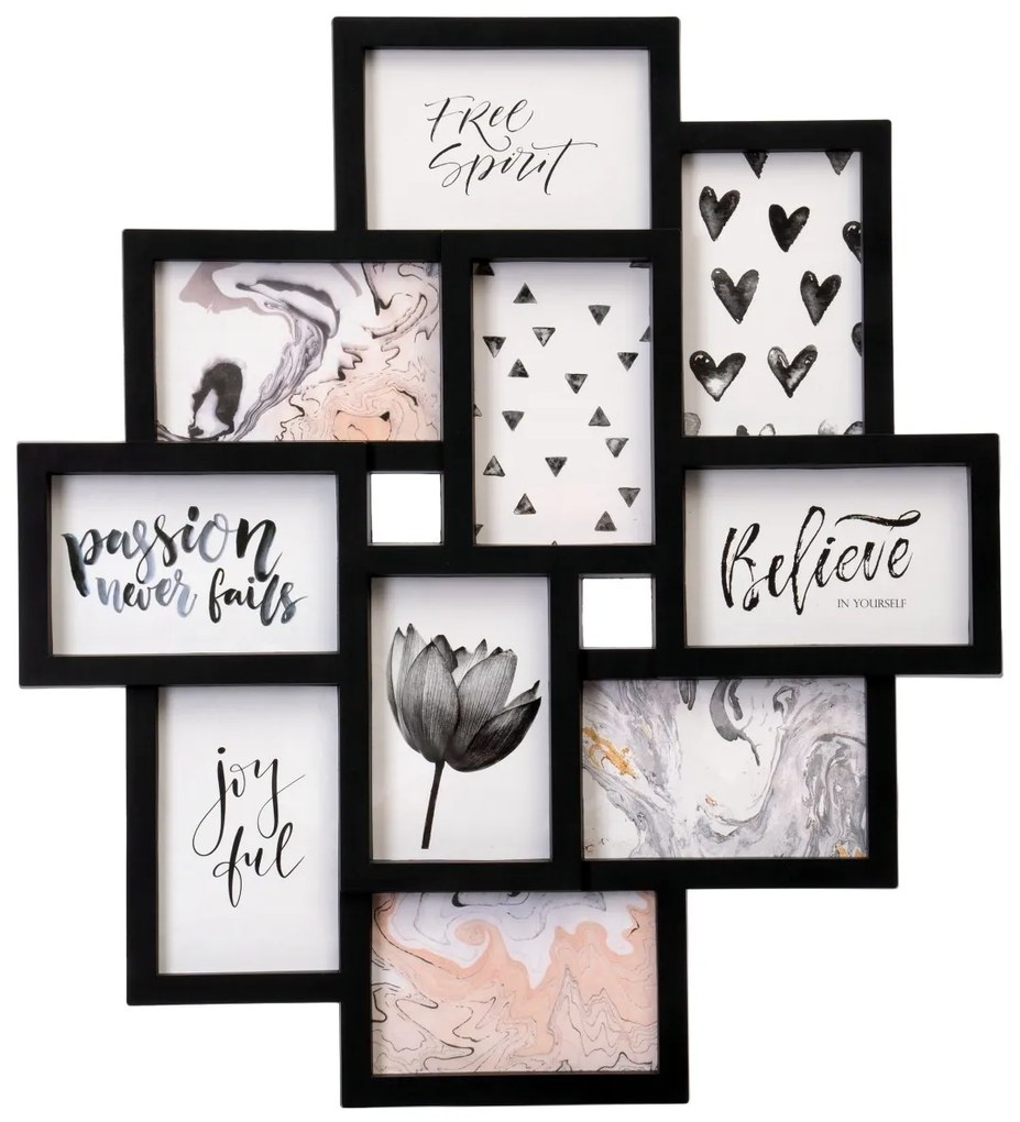 Fotorámik EVITA 10 fotografií čierny