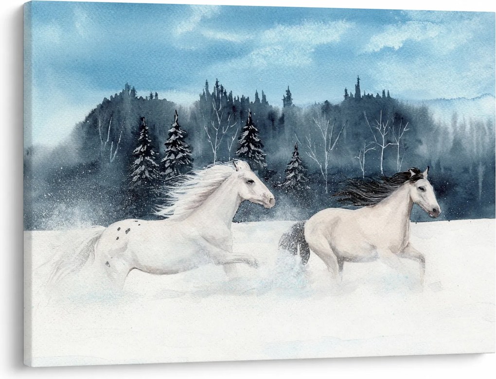Obraz maľovaných koní (70x50 cm)
