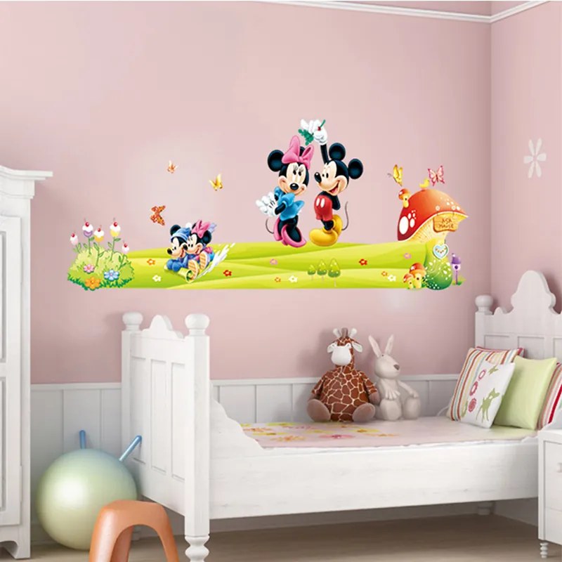 Samolepka na stenu "Mickey a Minnie XXL" 140x50 cm