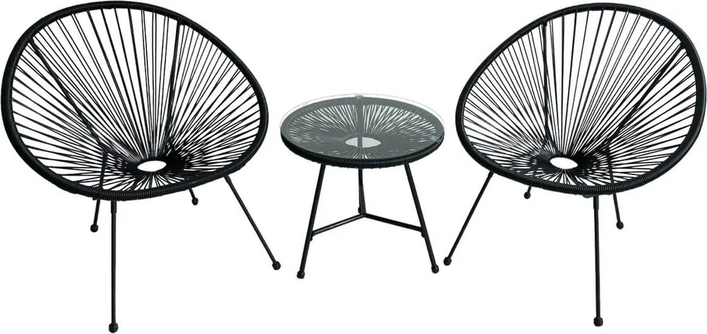 CH Záhradná súprava nábytku Corny - čierna