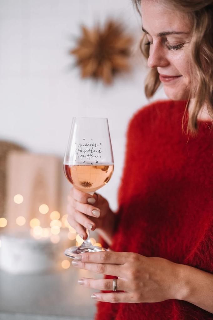 Bella Rose Pohár na víno Nasávám vánoční atmosféru - CZ
