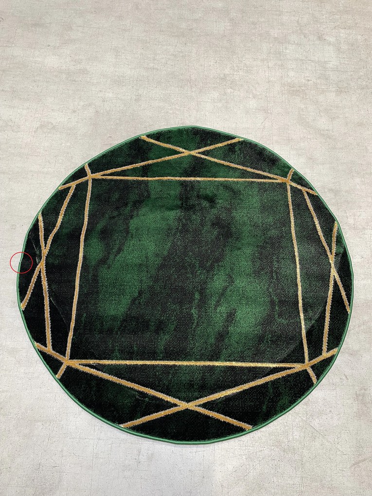 POŠKODENÝ Kusový koberec Emerald 1022 green and gold kruh, 120x120 (priemer) kruh, zelená, obývacia izba, Dywany Łuszczów