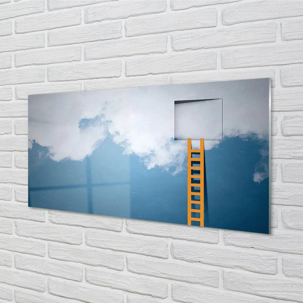 Sklenený obraz rebrík neba 120x60 cm