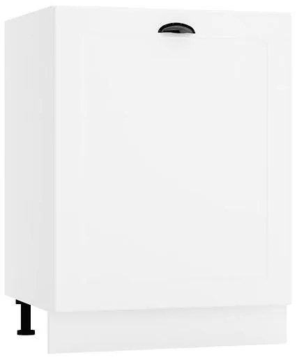 Kuchynská skrinka Adele D60 biela hrášok/biela